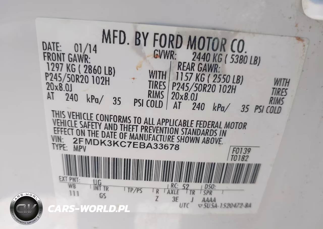 2014 Ford Edge Limited VIN:2FMDK3KC7EBA33678 - 9