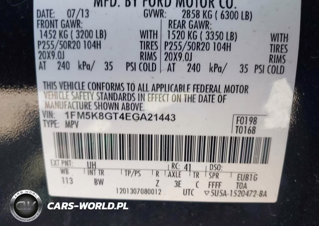 2014 Ford Explorer Sport VIN:1FM5K8GT4EGA21443 - 9