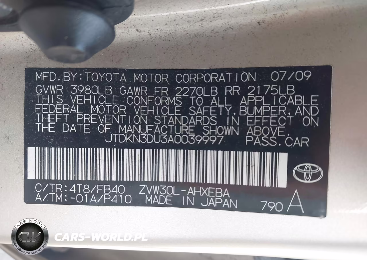 2010 Toyota Prius Iii VIN:JTDKN3DU3A0039997 - 9