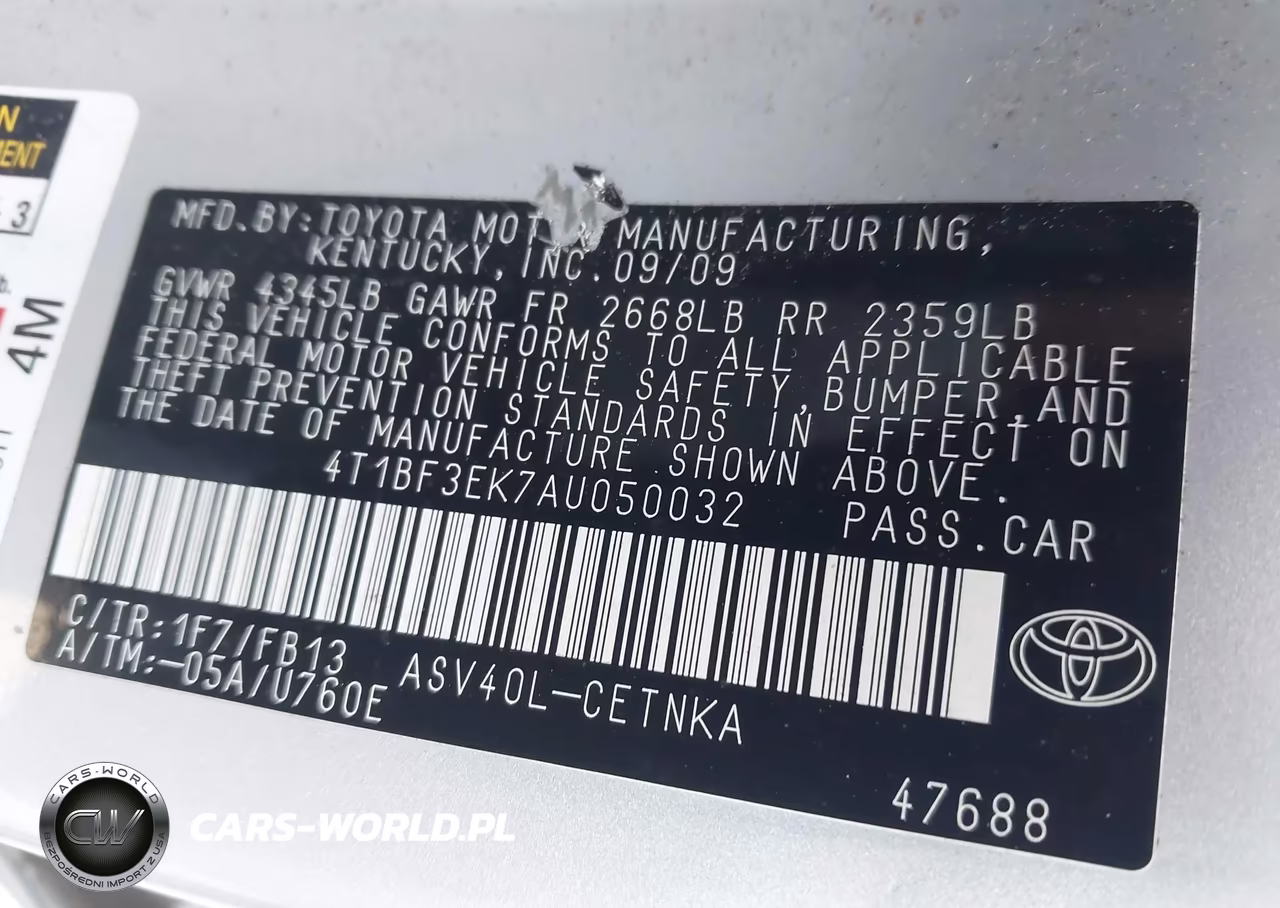 2010 Toyota Camry Le VIN:4T1BF3EK7AU050032 - 9