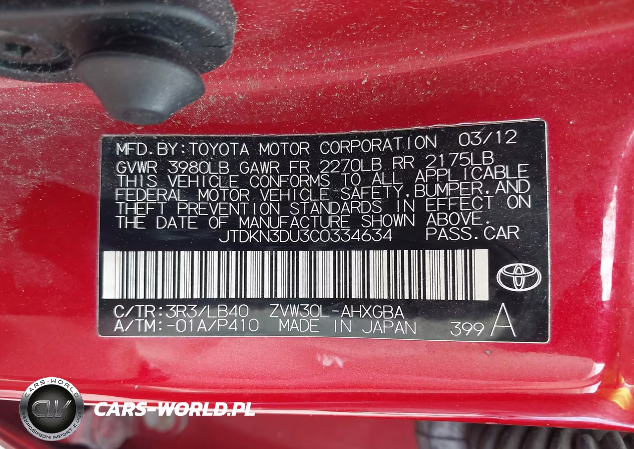 2012 Toyota Prius Four VIN:JTDKN3DU3C0334634 - 9