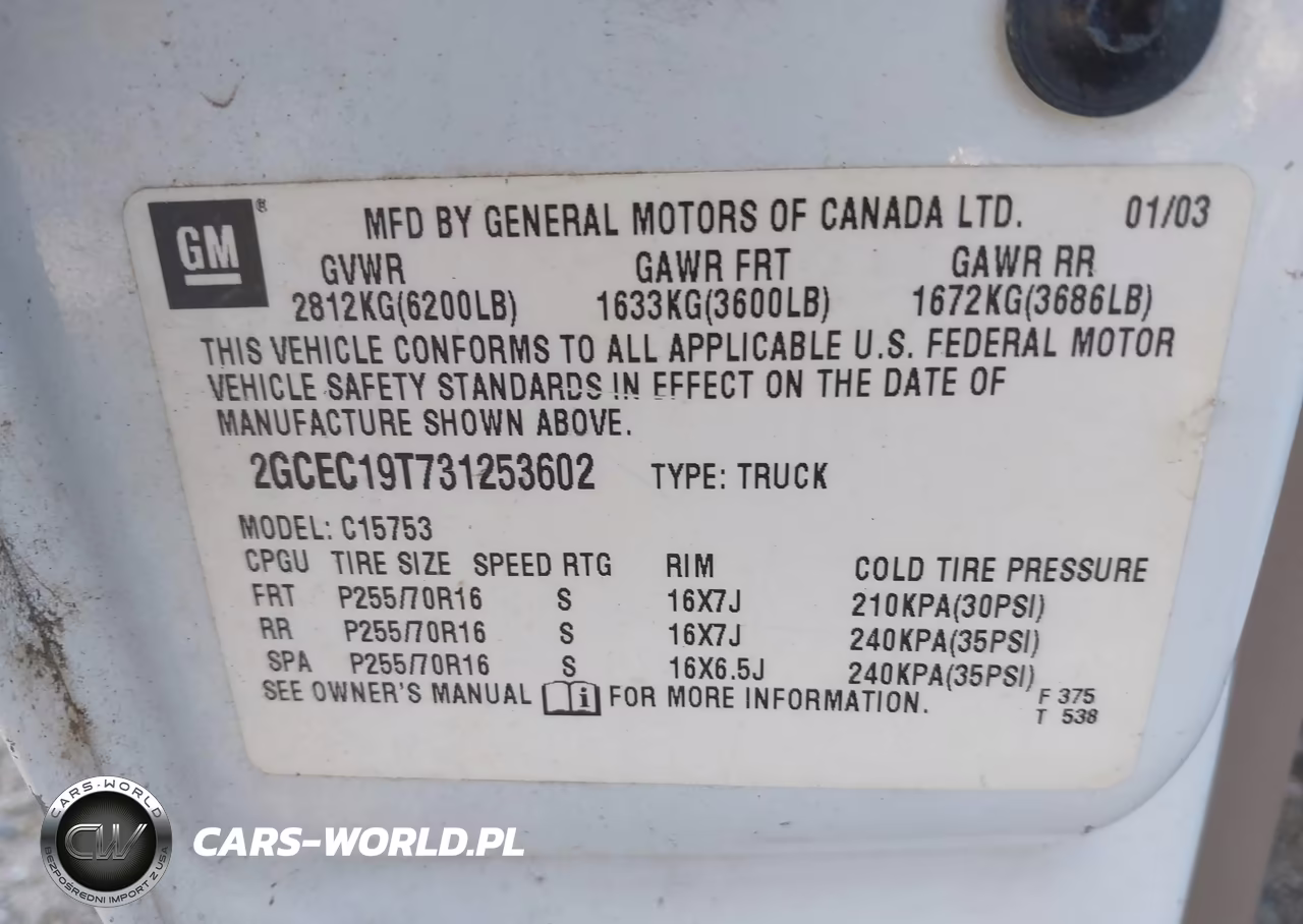 2003 Chevrolet Silverado 1500 Ls VIN:2GCEC19T731253602 - 9