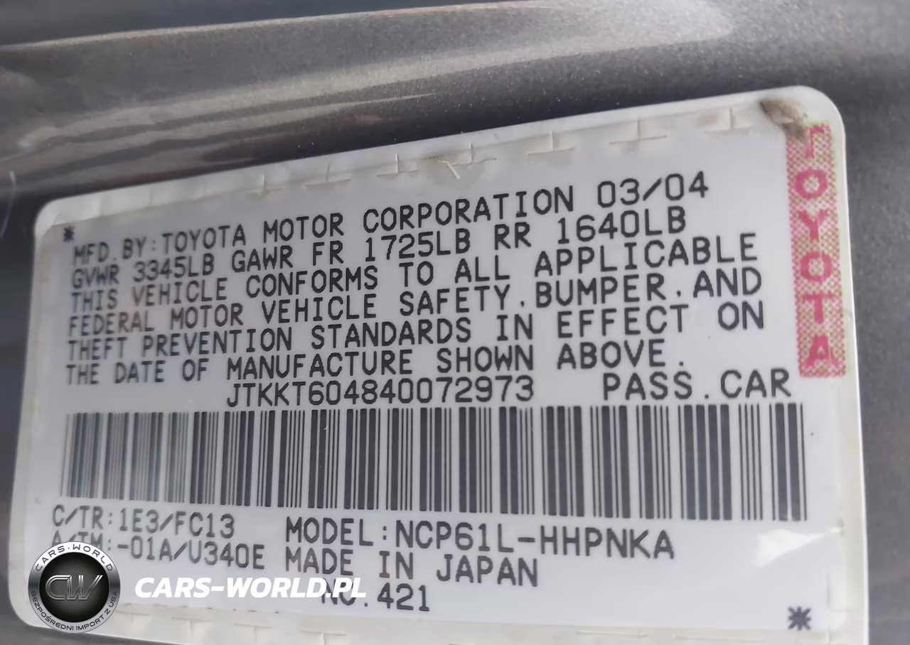 2004 Scion Xa VIN:JTKKT604840072973 - 9