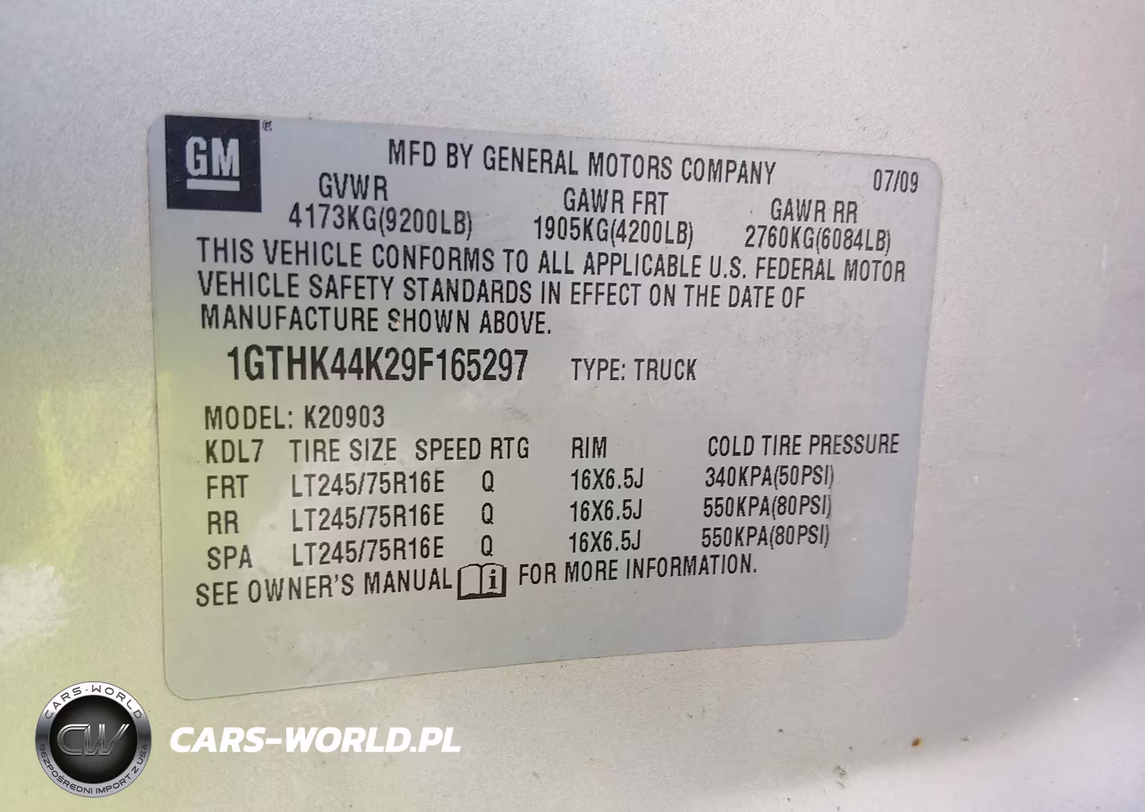 2009 GMC Sierra 2500Hd Work Truck VIN:1GTHK44K29F165297 - 9