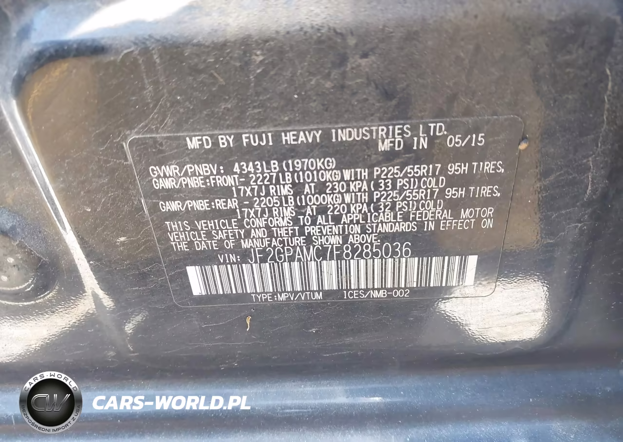 2015 Subaru Xv Crosstrek 2.0I Limited VIN:JF2GPAMC7F8285036 - 9