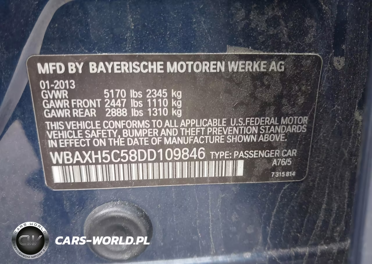 2013 BMW 528I xDrive VIN:WBAXH5C58DD109846 - 9