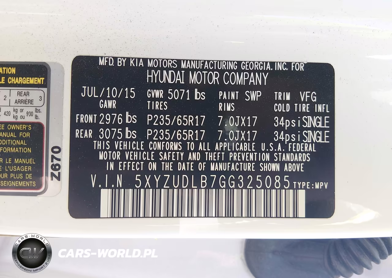 2016 Hyundai Santa Fe Sport 2.4L VIN:5XYZUDLB7GG325085 - 9