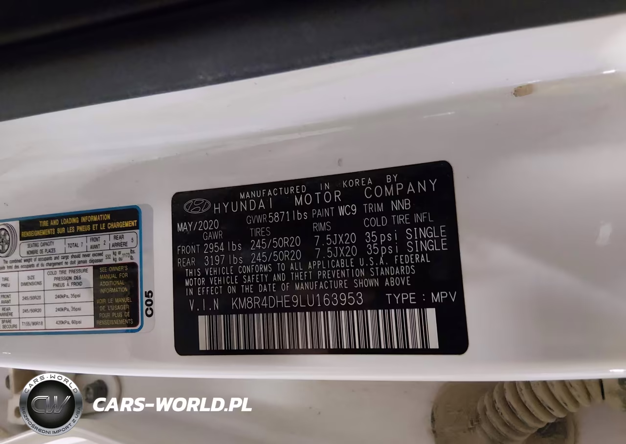2020 Hyundai Palisade Sel VIN:KM8R4DHE9LU163953 - 9