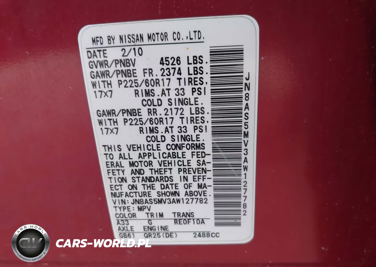 2010 Nissan Rogue Sl VIN:JN8AS5MV3AW127782 - 9