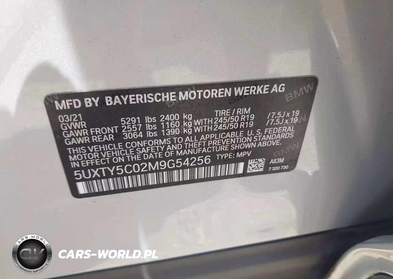 2021 BMW X3 xDrive30I VIN:5UXTY5C02M9G54256 - 9