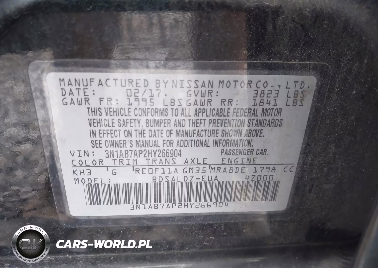 2017 Nissan Sentra Sv VIN:3N1AB7AP2HY266904 - 9