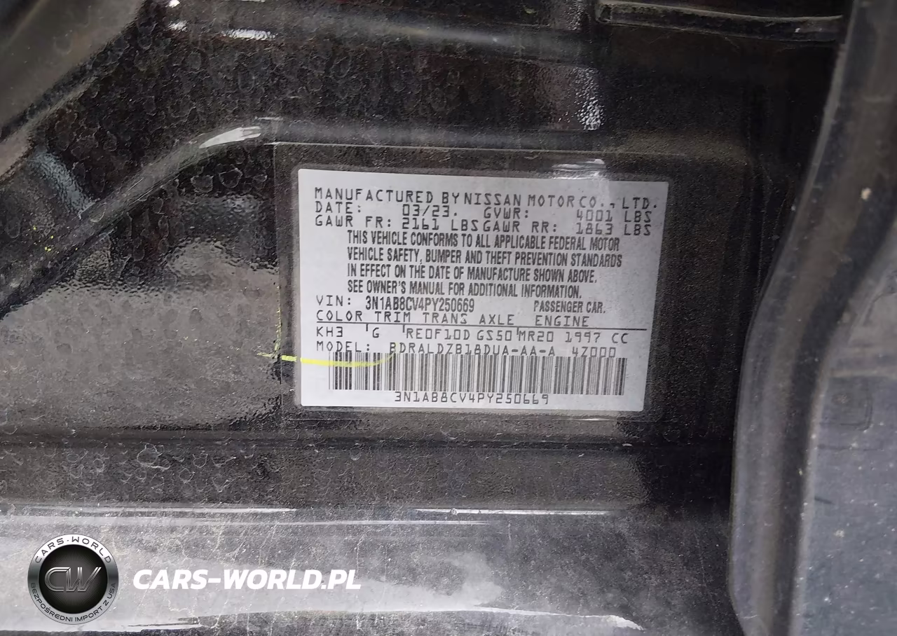 2023 Nissan Sentra Sv Xtronic Cvt VIN:3N1AB8CV4PY250669 - 9