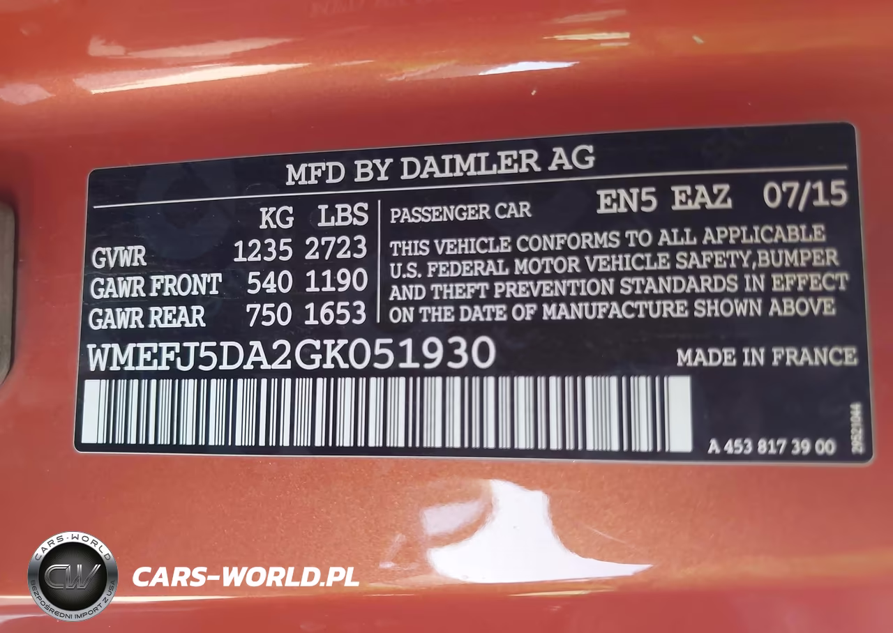 2016 Smart Fortwo Passion VIN:WMEFJ5DA2GK051930 - 9
