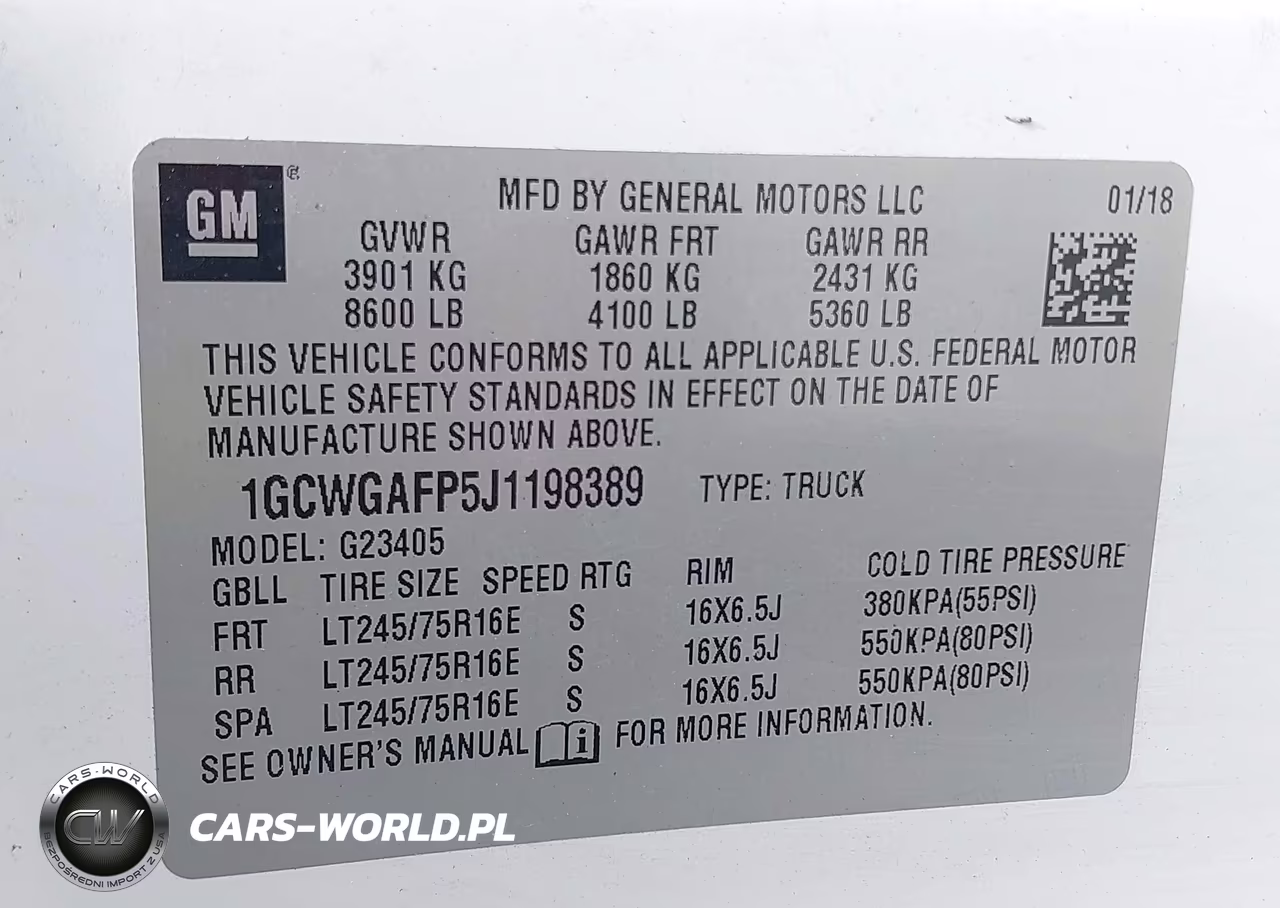 2018 Chevrolet Express 2500 Work Van VIN:1GCWGAFP5J1198389 - 9