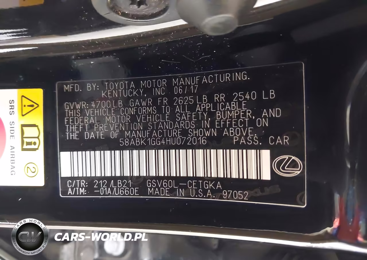 2017 Lexus Es 350 VIN:58ABK1GG4HU072016 - 9