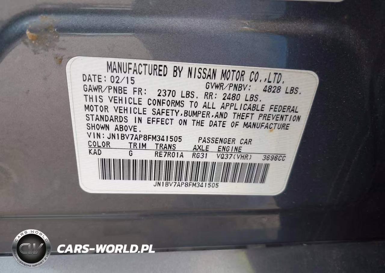 2015 Infiniti Q50 Premium VIN:JN1BV7AP8FM341505 - 9