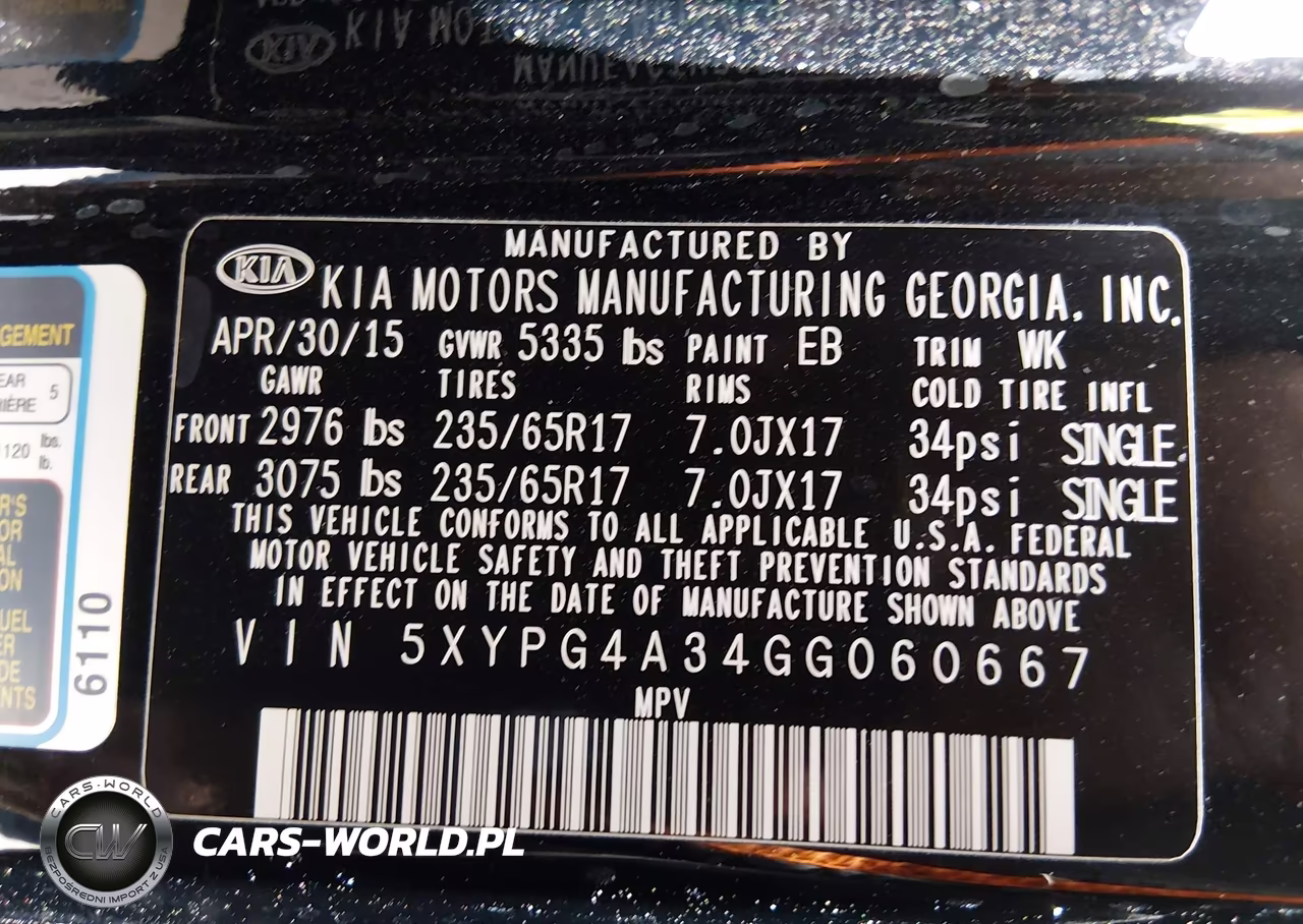 2016 Kia Sorento 2.4L Lx VIN:5XYPG4A34GG060667 - 9
