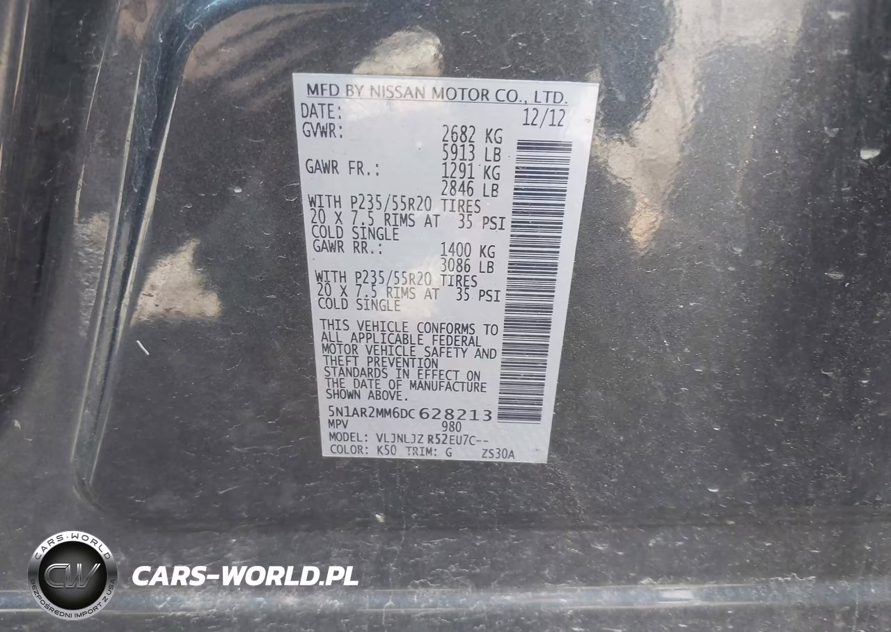 2013 Nissan Pathfinder Platinum VIN:5N1AR2MM6DC628213 - 9
