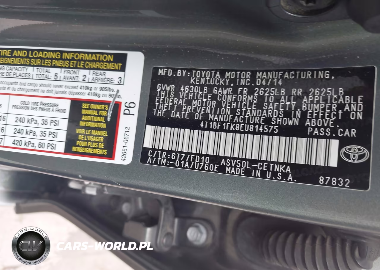2014 Toyota Camry Le VIN:4T1BF1FK8EU814575 - 9
