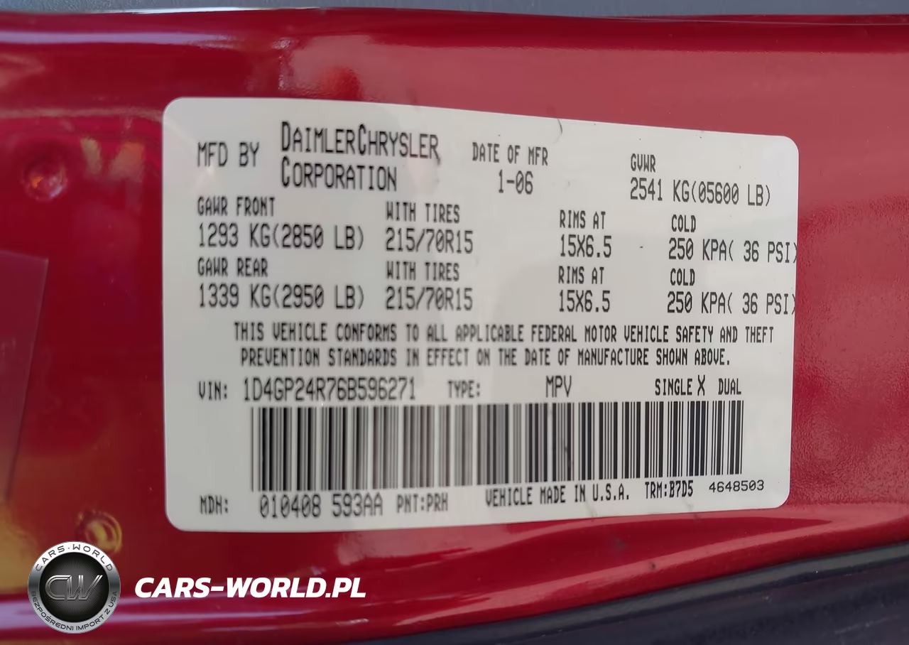 2006 Dodge Grand Caravan Se VIN:1D4GP24R76B596271 - 9