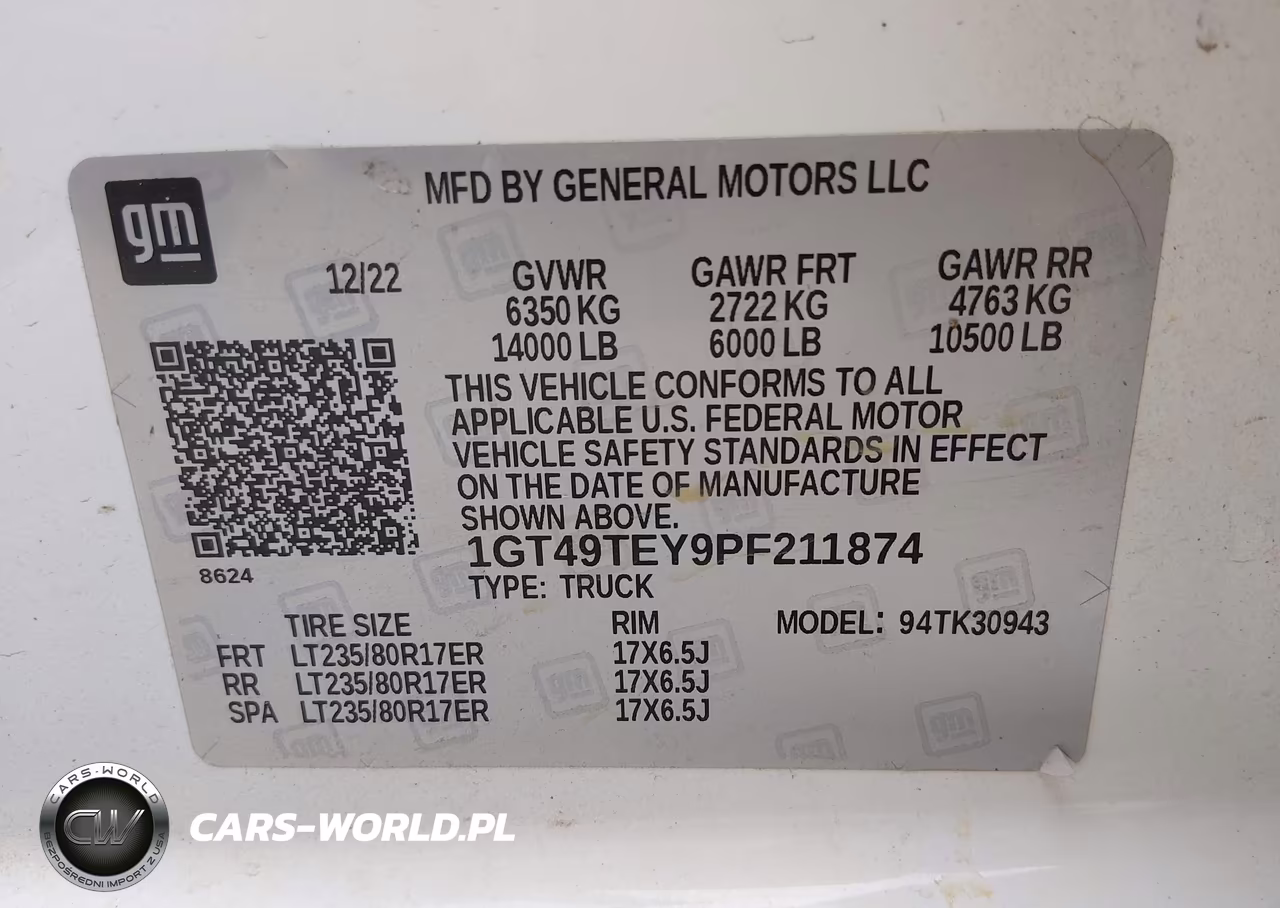 2023 GMC Sierra 3500Hd 4Wd Long Bed Sle VIN:1GT49TEY9PF211874 - 9