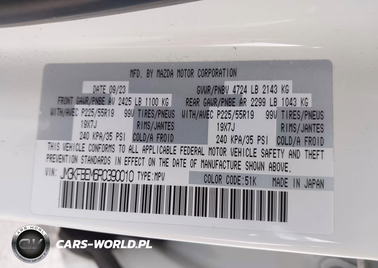 2024 Mazda Cx-5 2.5 S Premium Plus VIN:JM3KFBEM6R0390010 - 9