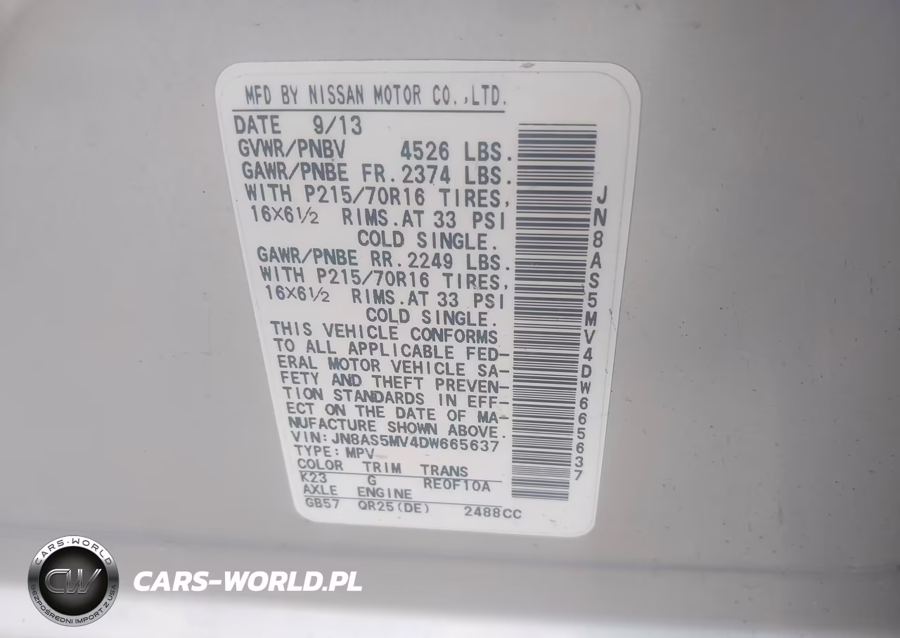 2013 Nissan Rogue S VIN:JN8AS5MV4DW665637 - 9