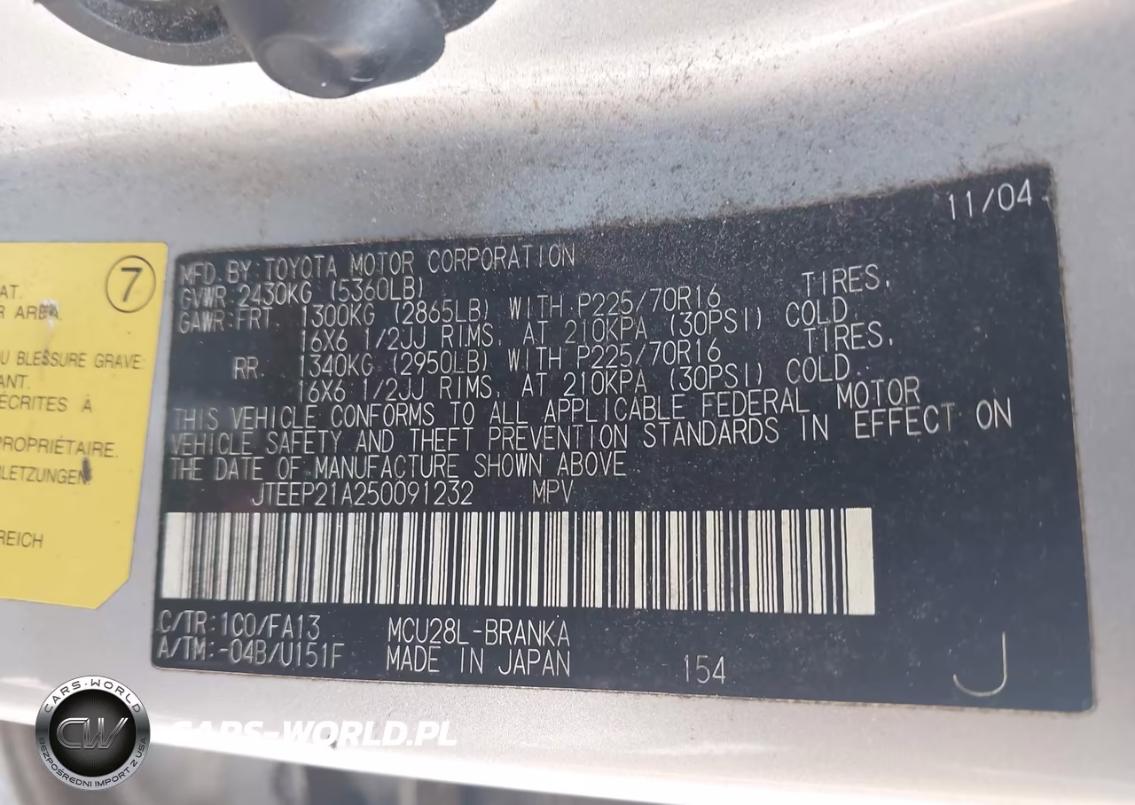 2005 Toyota Highlander V6 VIN:JTEEP21A250091232 - 9