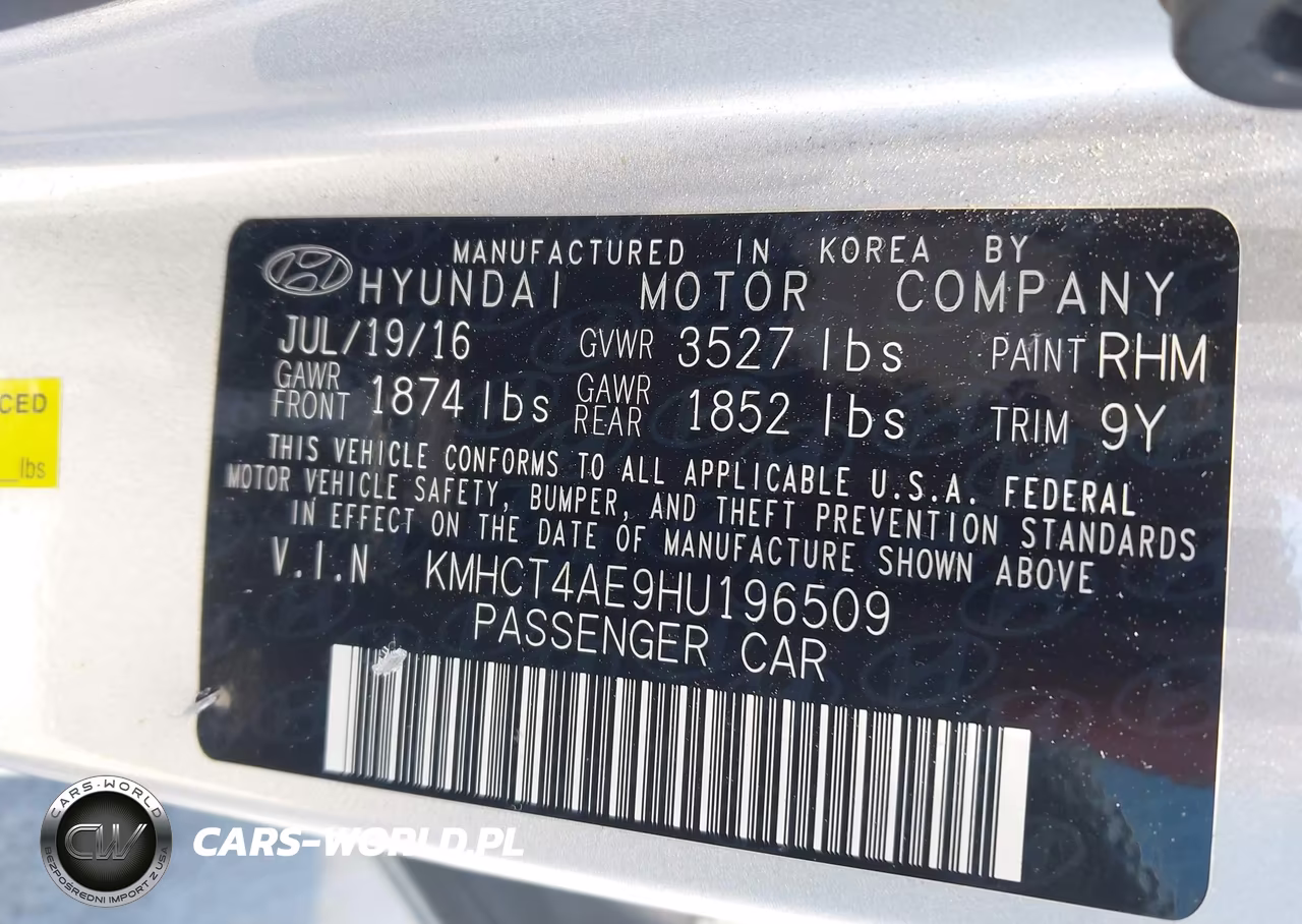 2017 Hyundai Accent Se VIN:KMHCT4AE9HU196509 - 9