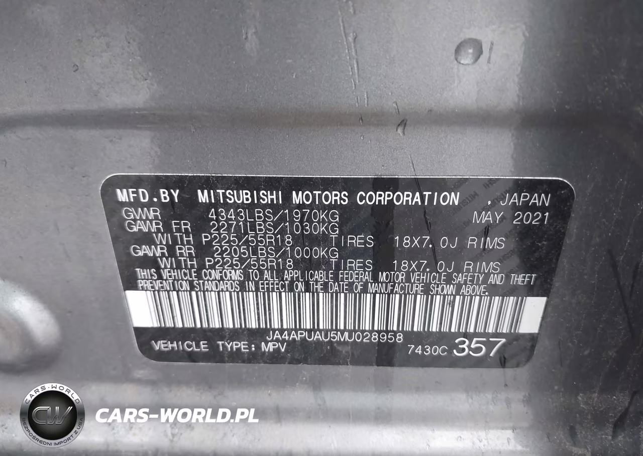 2021 Mitsubishi Outlander Sport 2.0 Be 2Wd-2.0 Es 2Wd-2.0 Le 2Wd-2.0 S 2Wd VIN:JA4APUAU5MU028958 - 9