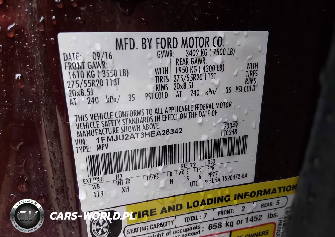 2017 Ford Expedition Limited VIN:1FMJU2AT3HEA26342 - 9