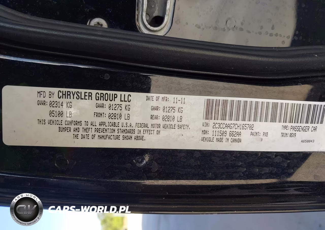 2012 Chrysler 300 VIN:2C3CCAAG7CH165702 - 9
