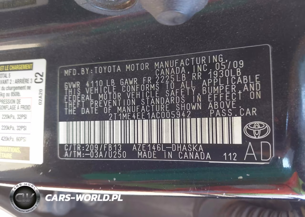 2010 Toyota Matrix Xrs VIN:2T1ME4EE1AC005942 - 9