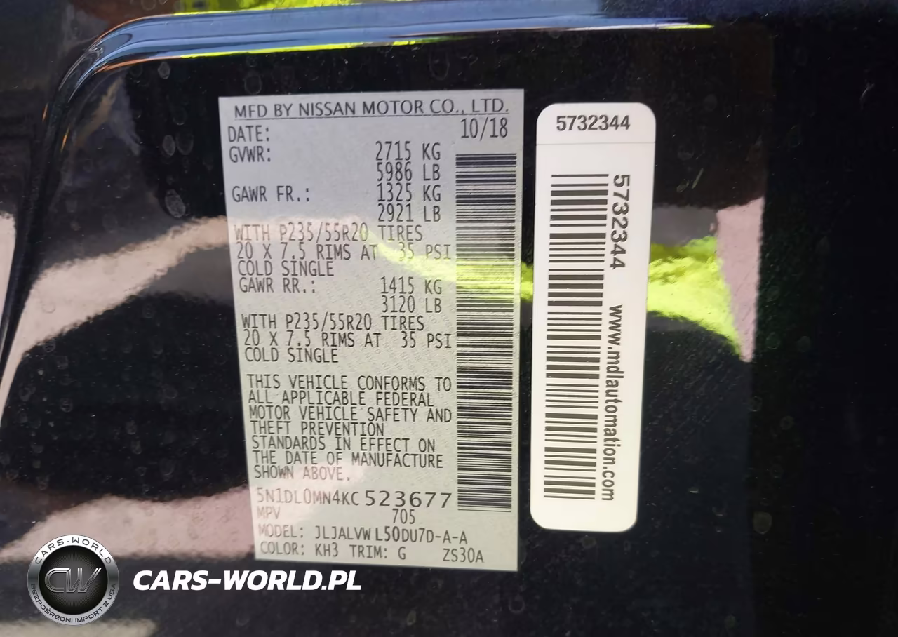 2019 Infiniti Qx60 Luxe VIN:5N1DL0MN4KC523677 - 9