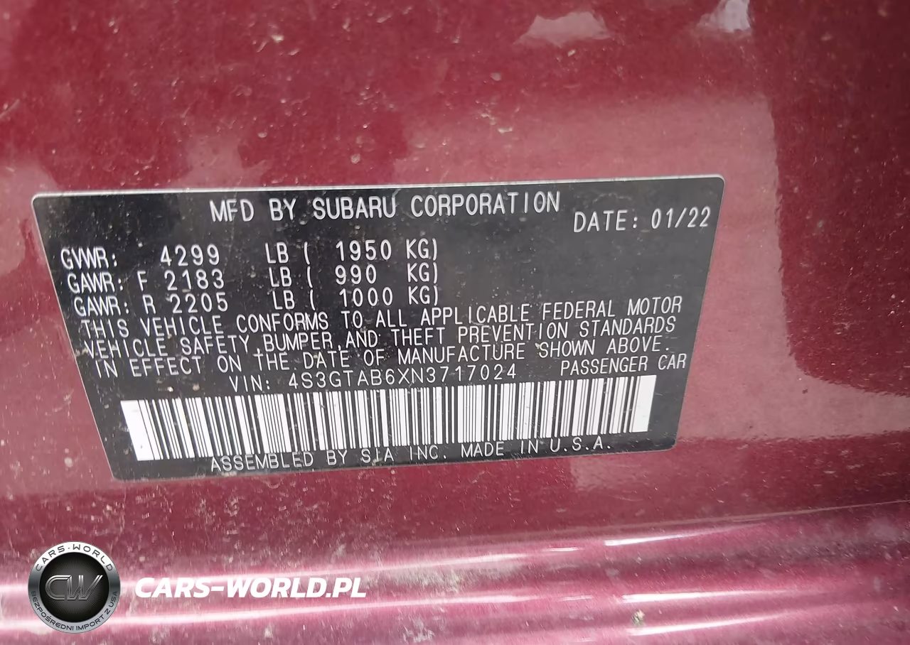 2022 Subaru Impreza Base 5-Door VIN:4S3GTAB6XN3717024 - 9