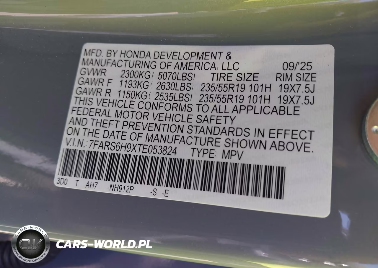 2026 Honda Cr-V Hybrid Awd Sport Touring VIN:7FARS6H9XTE053824 - 9