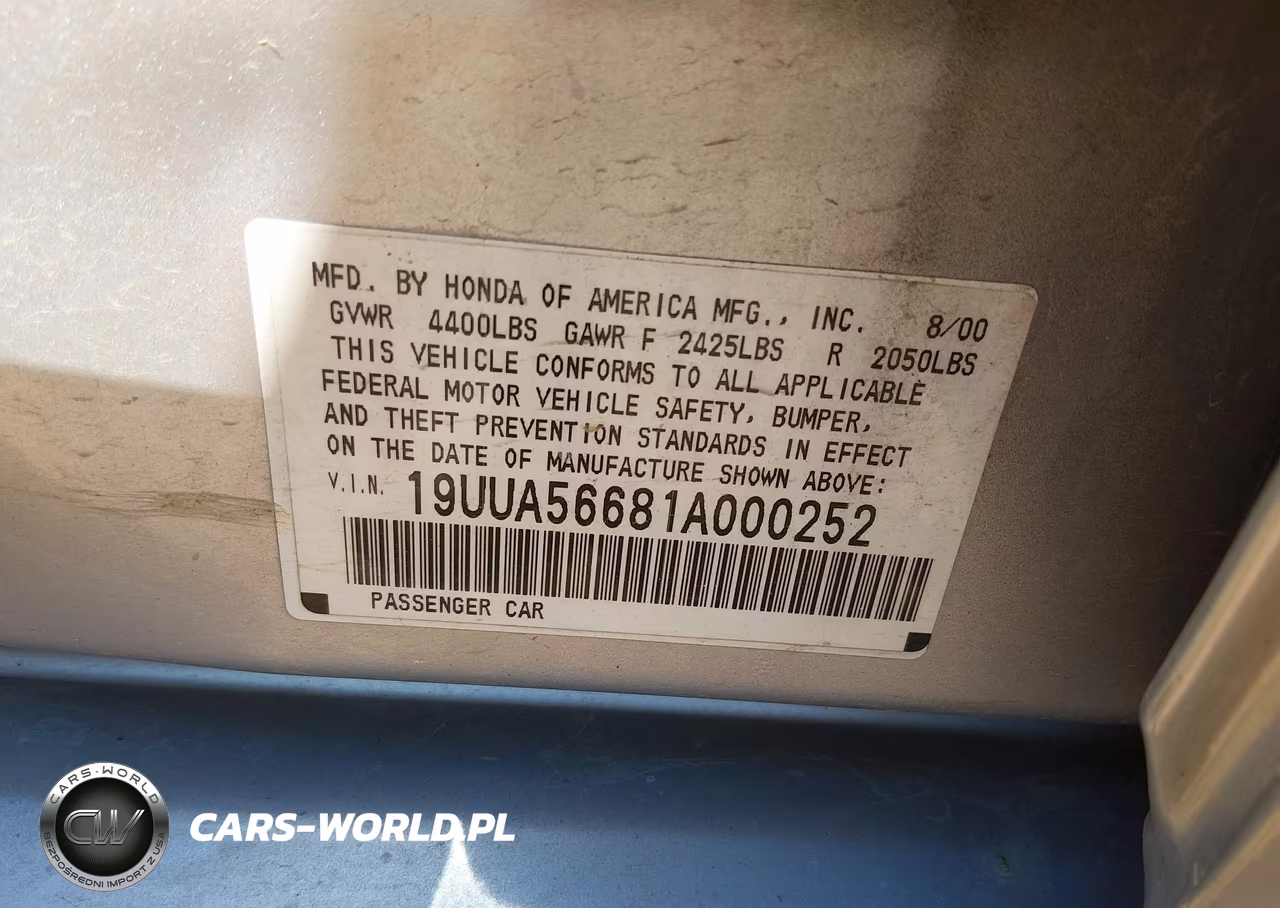2001 Acura Tl 3.2 VIN:19UUA56681A000252 - 9