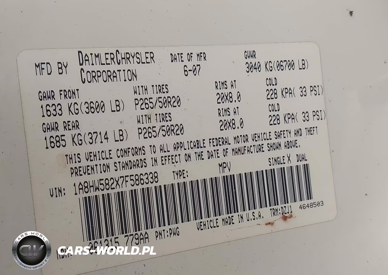 2007 Chrysler Aspen Limited VIN:1A8HW582X7F586338 - 9