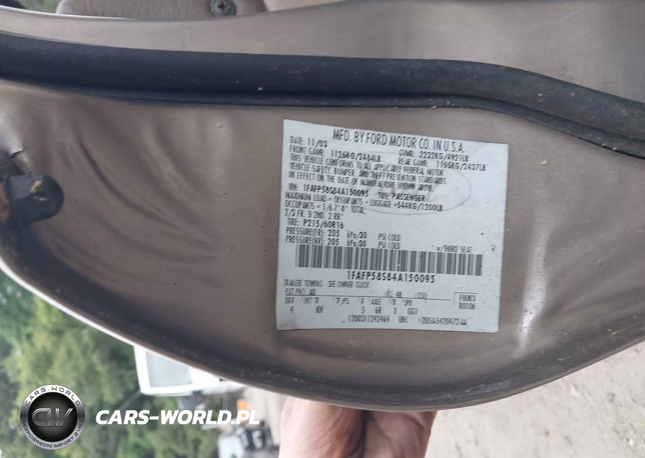 2004 Ford Taurus Se VIN:1FAFP58S84A150095 - 9