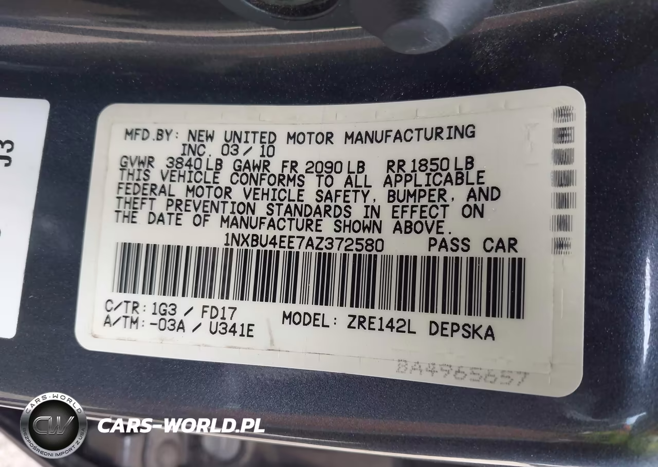 2010 Toyota Corolla S VIN:1NXBU4EE7AZ372580 - 9