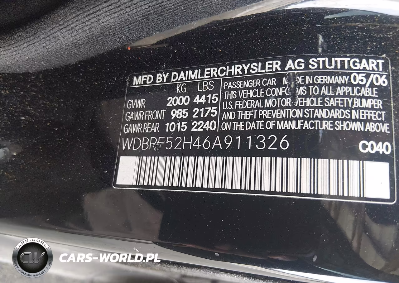 2006 Mercedes-Benz C 230 Sport VIN:WDBRF52H46A911326 - 9
