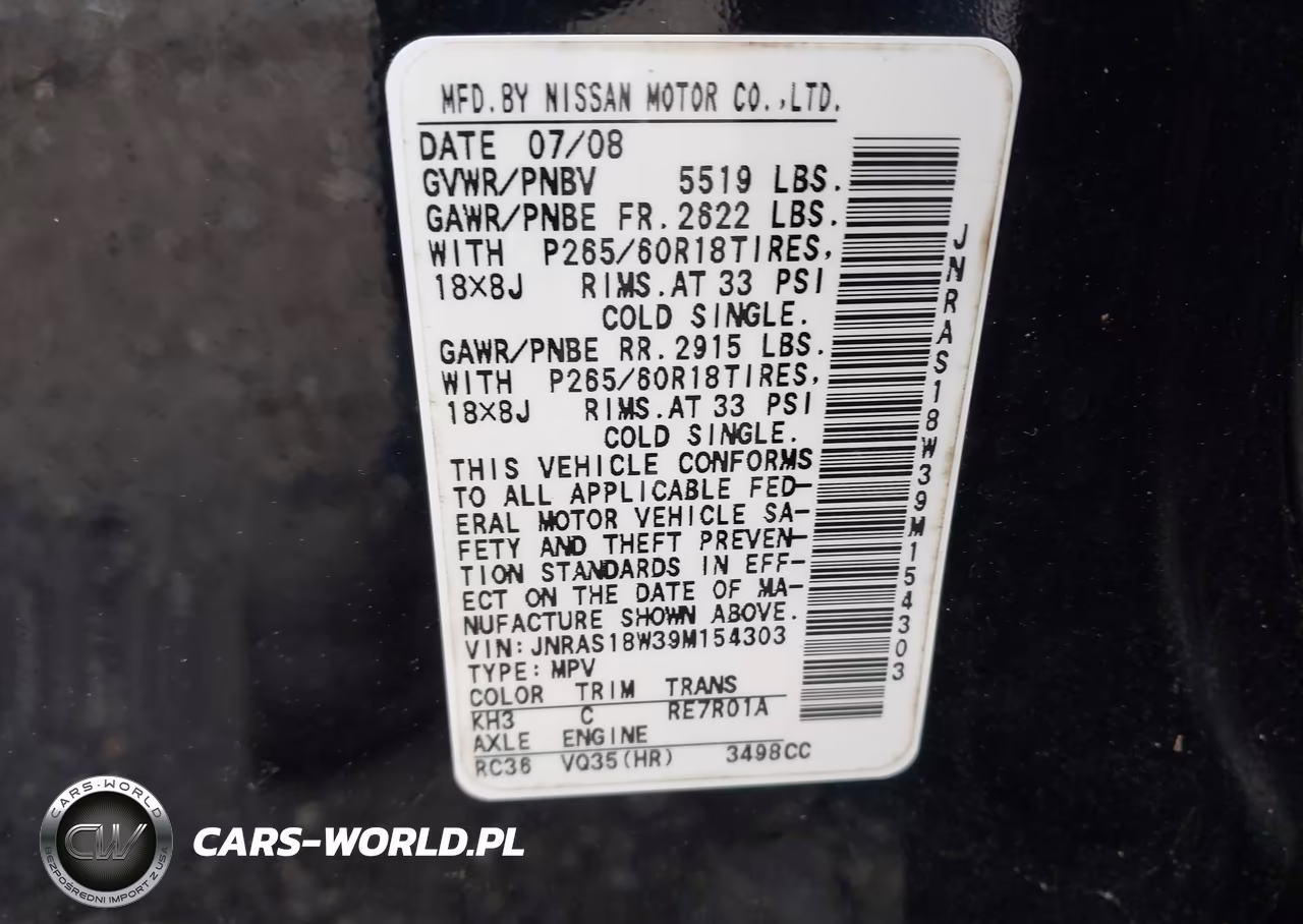 2009 Infiniti Fx35 VIN:JNRAS18W39M154303 - 9