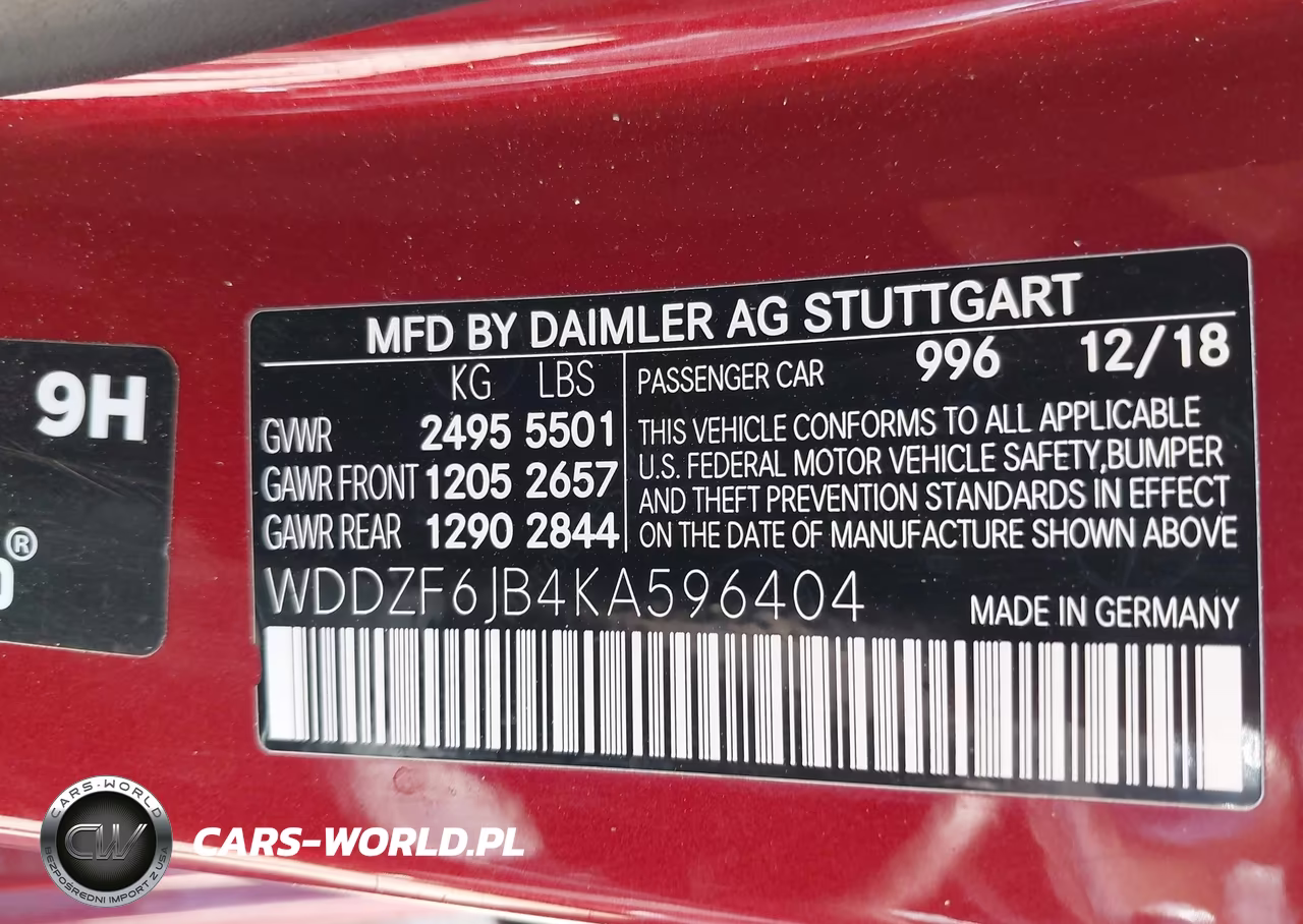 2019 Mercedes-Benz E 450 4Matic VIN:WDDZF6JB4KA596404 - 9