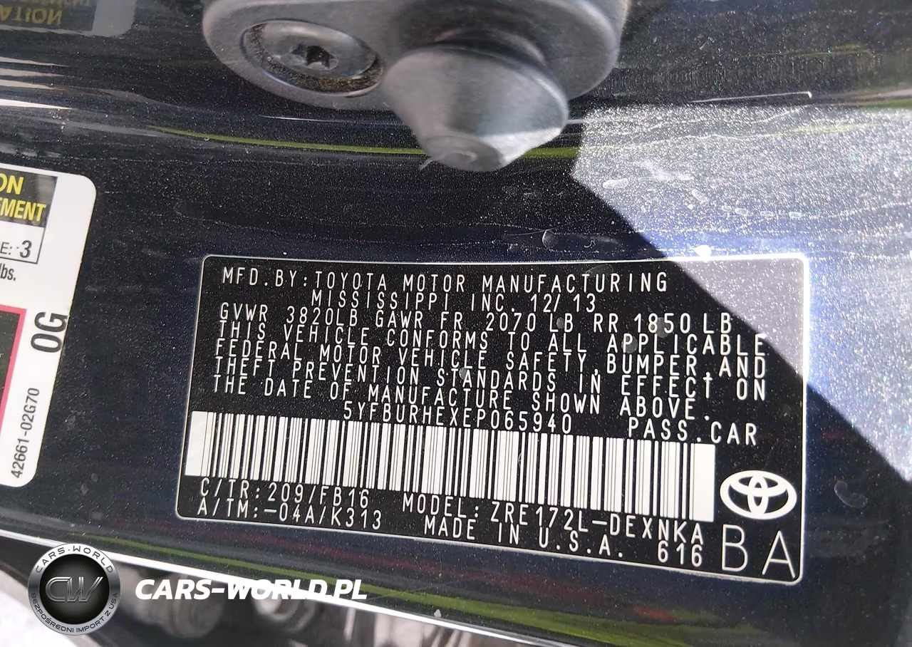 2014 Toyota Corolla Le VIN:5YFBURHEXEP065940 - 9