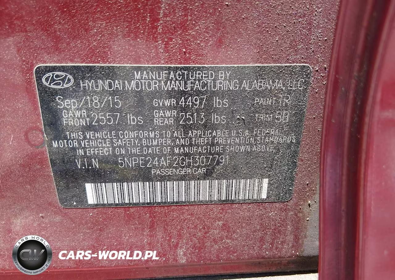 2016 Hyundai Sonata Se VIN:5NPE24AF2GH307791 - 9