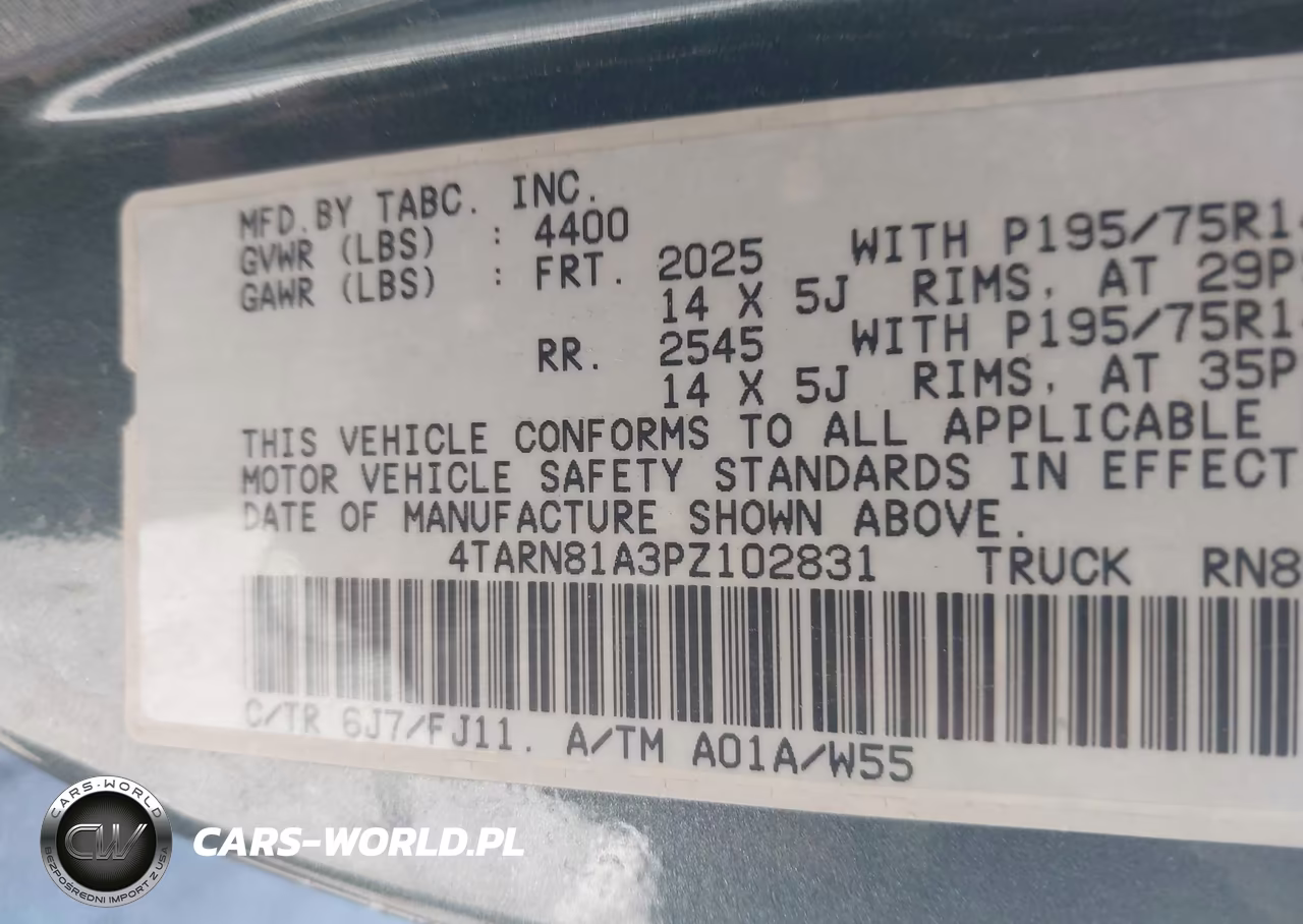 1993 Toyota Pickup 1-2 Ton Short Whlbase Stb VIN:4TARN81A3PZ102831 - 9