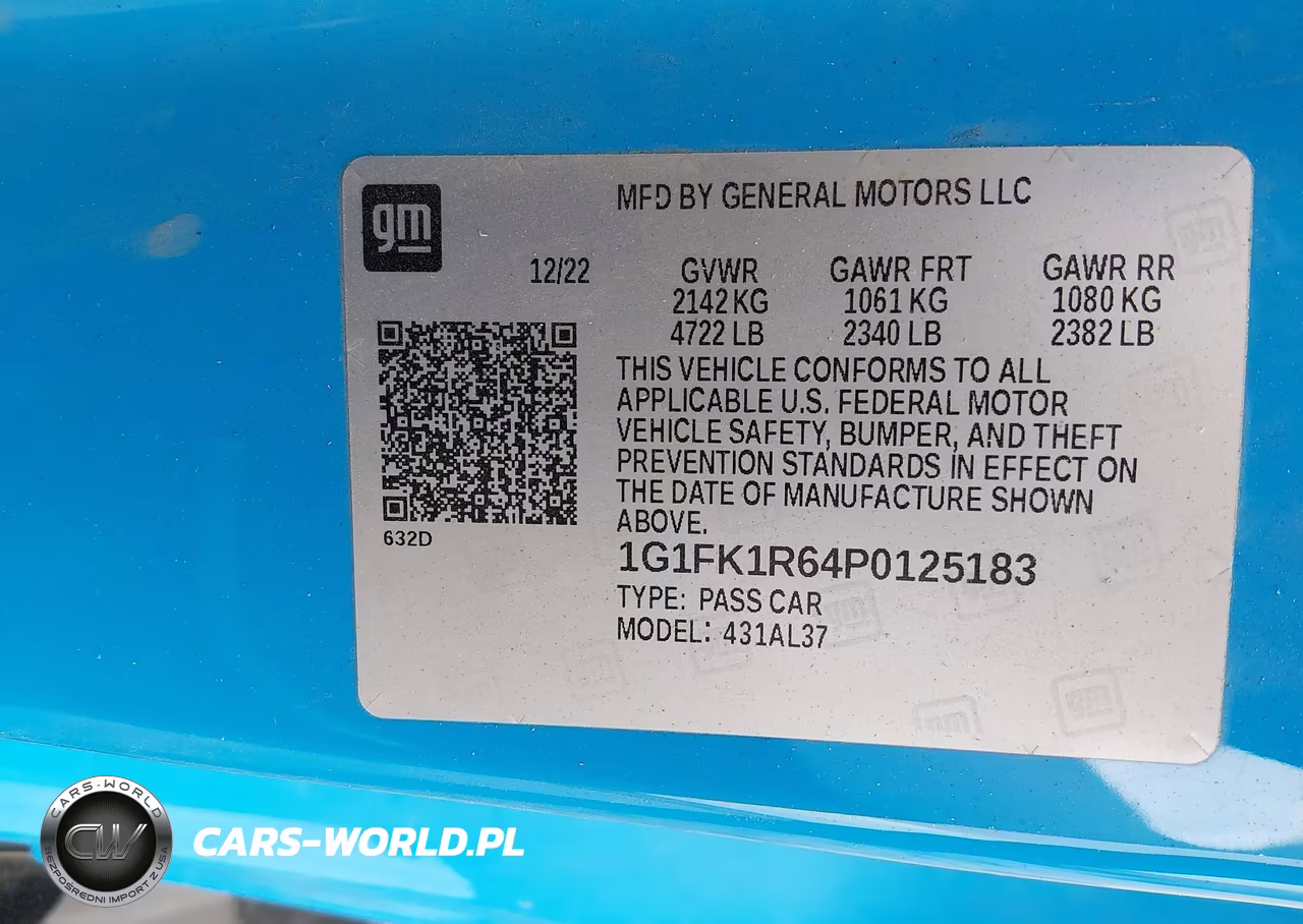 2023 Chevrolet Camaro Rwd Zl1 VIN:1G1FK1R64P0125183 - 9