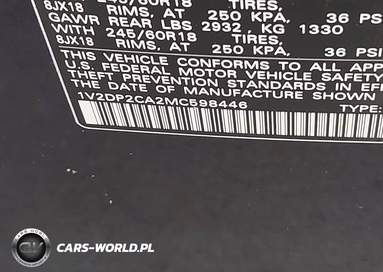 2021 Volkswagen Atlas 2.0T Se VIN:1V2DP2CA2MC598446 - 9