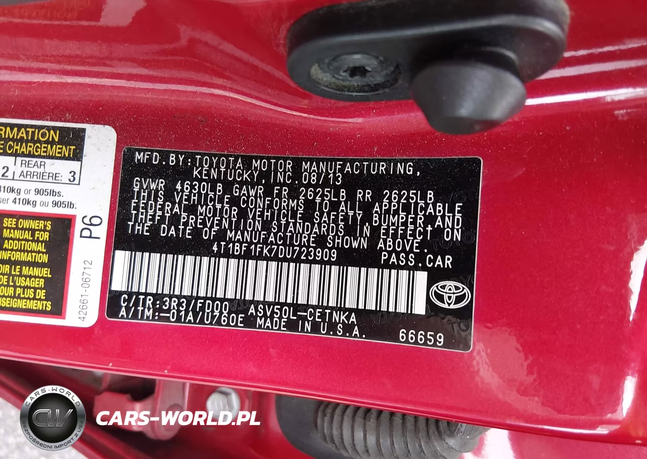 2013 Toyota Camry Le VIN:4T1BF1FK7DU723909 - 9