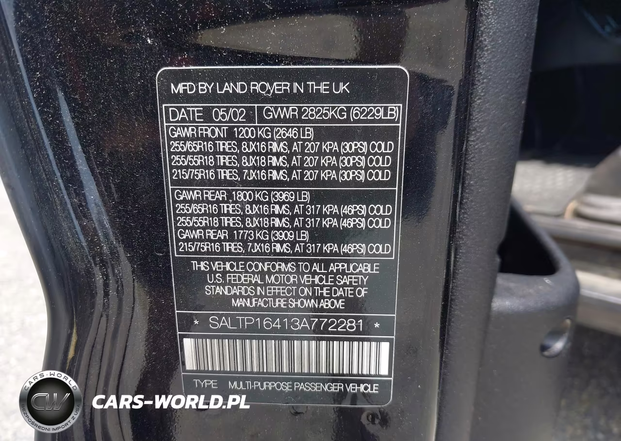 2003 Land Rover Discovery Hse VIN:SALTP16413A772281 - 9